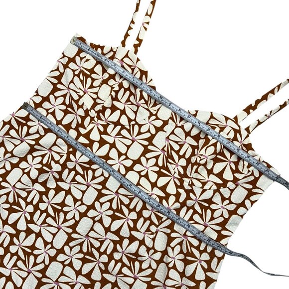 Hutch Floral Slim Midi Dress Brown 3X Romantic Brunch‎ Preppy Feminine Flounce - Picture 9 of 11